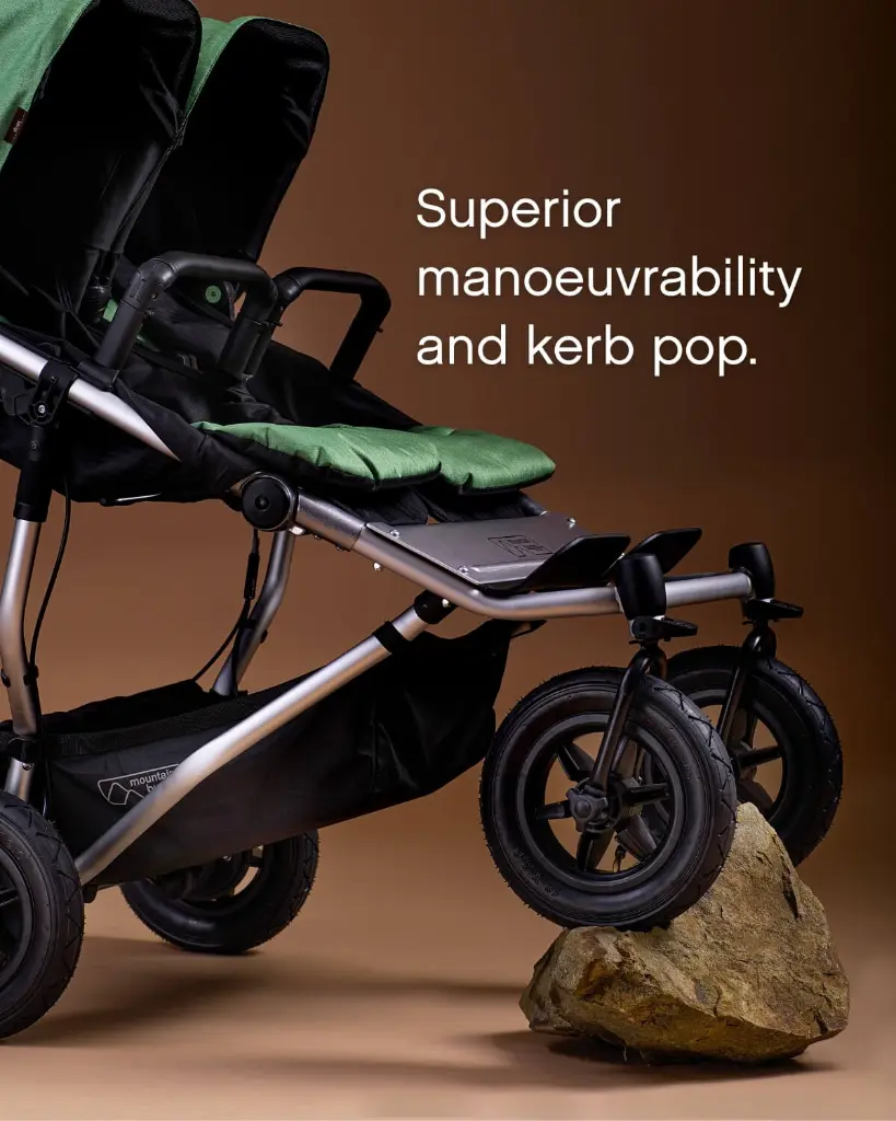 mountain-buggy-duet-buggy-Heritage-Matcha-Superior-manoeuvrability-and-kerb-pop.webp