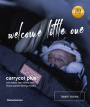 close-up of baby wrapped up warm while snoozing in carrycot plus™ from Mountain Buggy