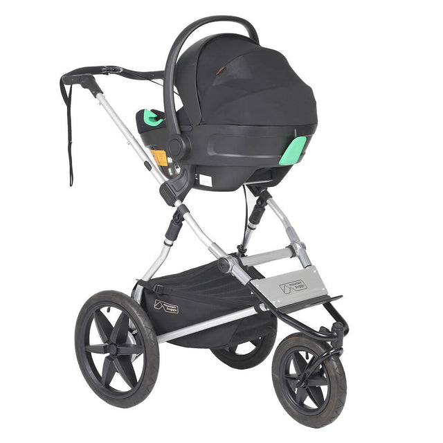 Mountain Buggy terrain with protect i-size infant car seat and car seat adapter