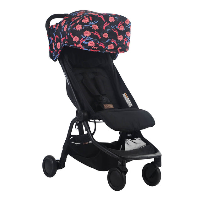 mountain buggy nano travel pram in toddler position - limited edition year of the rabbit fabric 2023_year-of-rabbit 