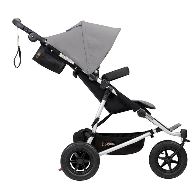 Mountain Buggy duet double buggy side view colour silver_silver