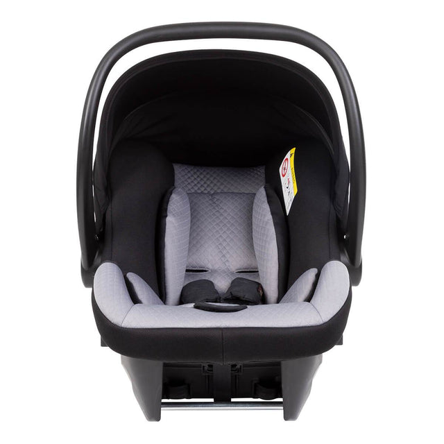 protect 2020 infant car seat shown front on_black-silver