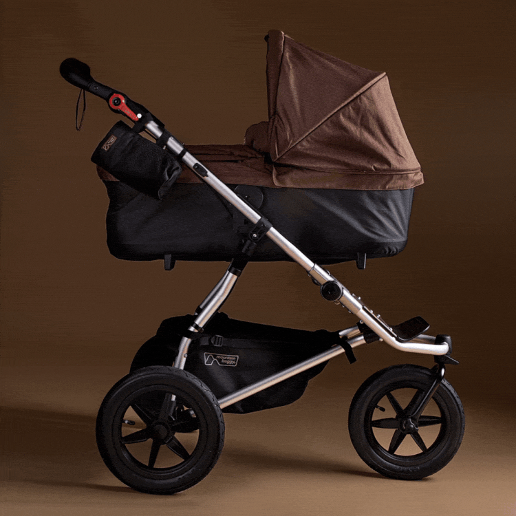 Mountain Buggy terrain all terrain pram – active dad on a trail walk with baby, New Zealand